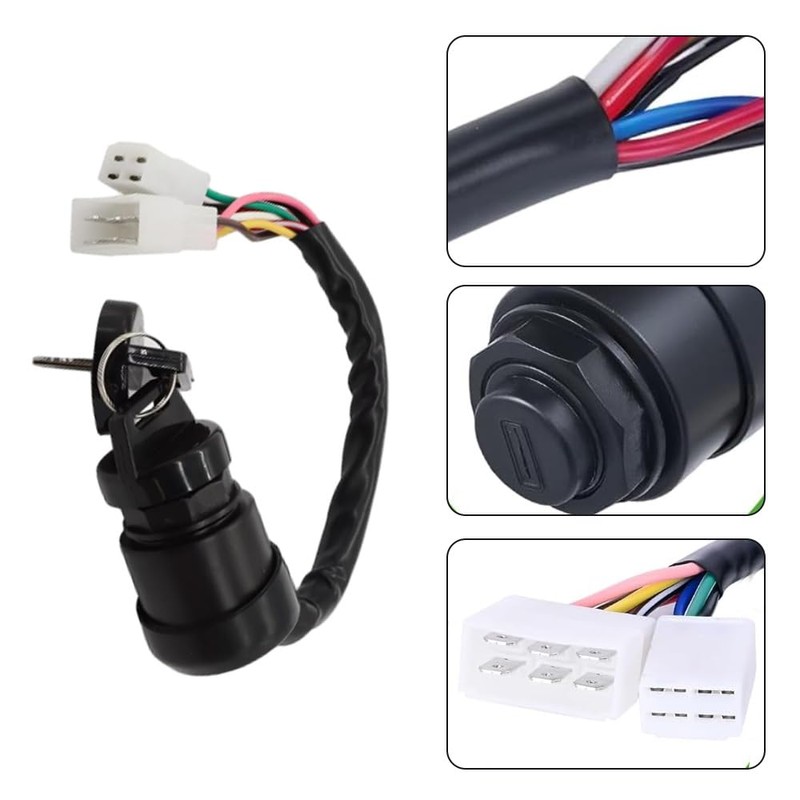Riloer Black Ignition Key Switch Compatible with Yamaha Gas 2