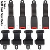 Dewkake Golf Cart Seat Belts Kit, 4pcs Universal Retractable Front