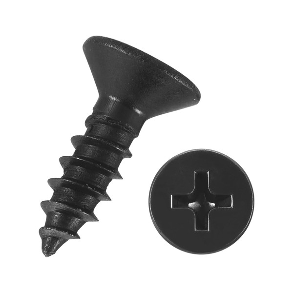 Kozelo 100pcs Phillips Flat Head Wood Screws - [#6x3/8"] 304