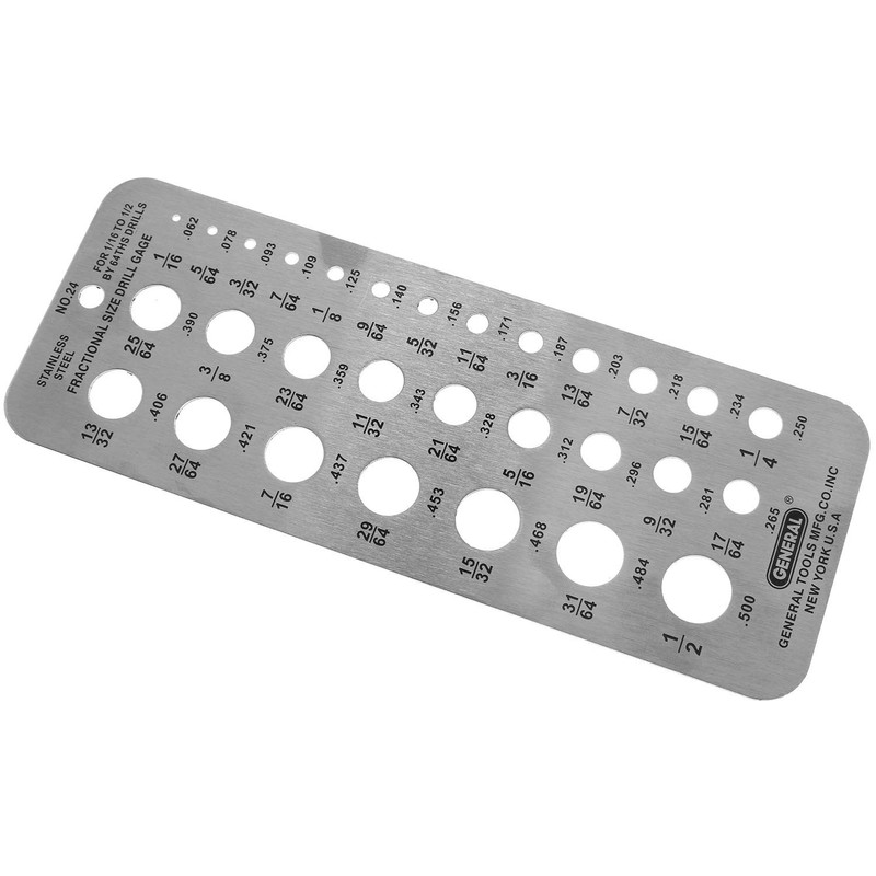 SQXBK Drill Gauge Stainless Steel Drill Bit Size Checker Plate