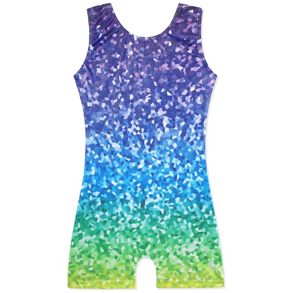 HOZIY Toddler Gymnastics Leotards for Girls Sparkly Shiny Purple Green