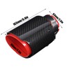 Universal Exhaust Tip Tail Throat Glossy Carbon Fiber Red Pipe