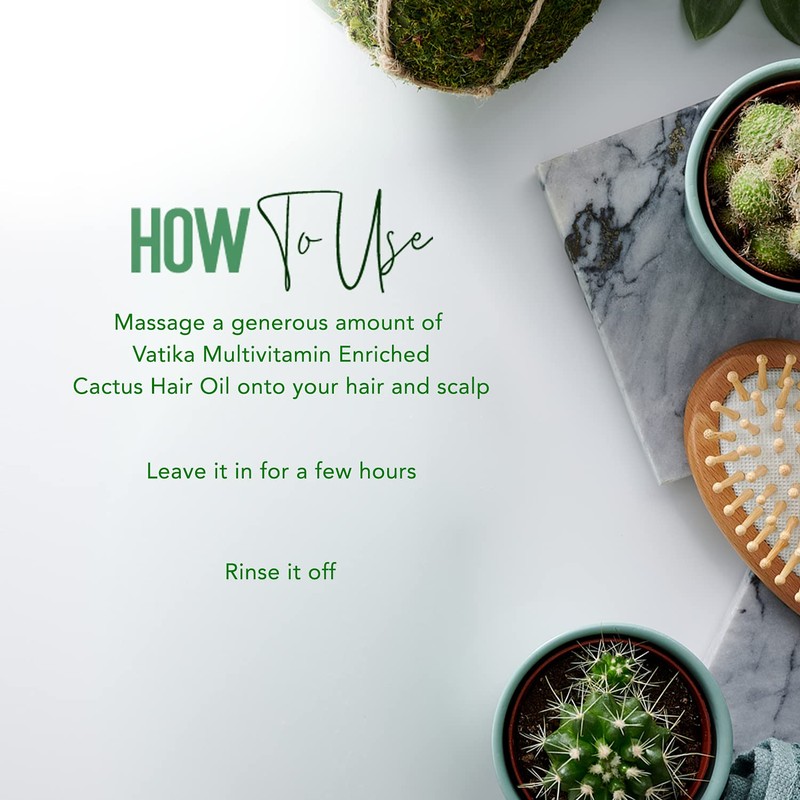 Vatika Naturals Cactus Enriched Hair Oil for Hair Fall Control