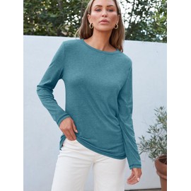 AUTOMET Long Sleeve Shirts for Women Business Casual Tops Fall Fashion Outfits Basic Workout Tees Beach Vacation Clothes 2025 01bluegreen M