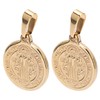 2 Pcs Saint Benedict Pendant Decoration Giving Cross Double Sided