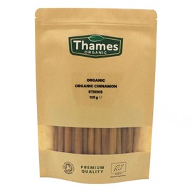 Organic True Ceylon Cinnamon Sticks (Quils) 250g - Ceylon, Non-GMO, No Additives, Preservatives, Raw, Vegan, Sri Lanka - Perfect for Baking, Cooking, Certified Organic - Thames Organic