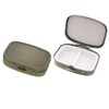 Daio Manufacturing B325-2 Square Portable 2-Compartment Accessory Case, Stainless Steel,