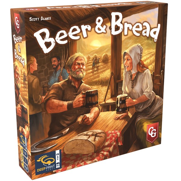 Capstone Games Beer & Bread - Capstone Games, Multi-Use Card Game, Resouce Management Strategy Game, Head-to-Head, Brewing Beer & Baking Bread, Ages 10+, 2 Players, 30 Minute Playing Time