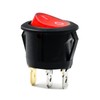Red Light SPST 3-Pin ON/Off Round Boat Rocker Switch AC