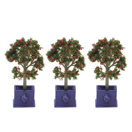 RiToEasysports 3PCS Miniature Dollhouse Plants, Dollhouse Fruit Trees Artificial Fruit Tree Model Micro Landscape Plants for 1:12 Scale Dollhouse Decoration