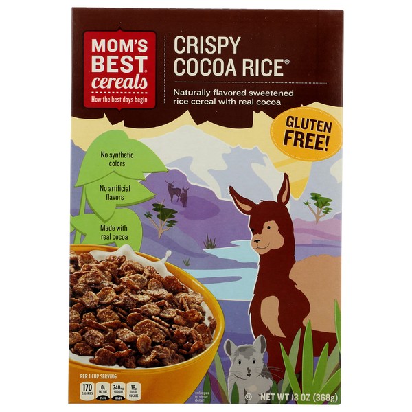 Moms, Breakfast Cereal, Cocoa Rice, 13 Oz