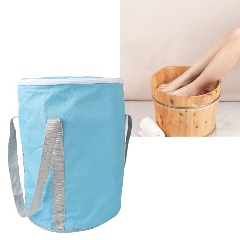Collapsible Foot Soaking Bath Bag 5 Layer Insulated Waterproof Portable