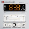 PiKaPiKaP 12 Inch Large Digital Wall Clock for Living Room,