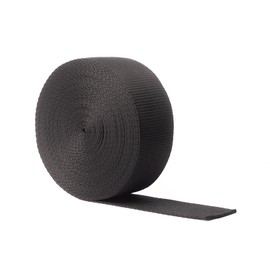 Realm Heavy Duty Polypropylene Webbing Strap Tape for Backpacks, Rucksack, Luggage/Cargo Strapping, Luggage, 1 Metre, 3 Metre (Black, 50mm - 3 Metre)