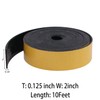 TORRAMI Adhesive Solid Neoprene Rubber Strips 1/8 (.125) inch Thick