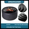 5.24 Ft Round Inflatable Hot Tub Cover Foldable Hot Tub