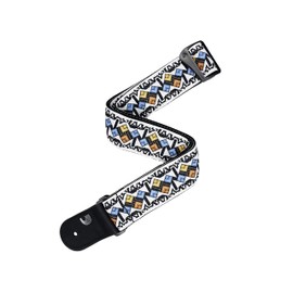 D'Addario Eco-Comfort Jacquard Woven Guitar Strap - White