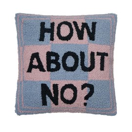 Peking Handicraft How About No Poly Filler Hook Pillow, 14-Inch, Multicolor