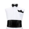BomGuard Men's Cummerbund with Bow Tie and Pocket Square for
