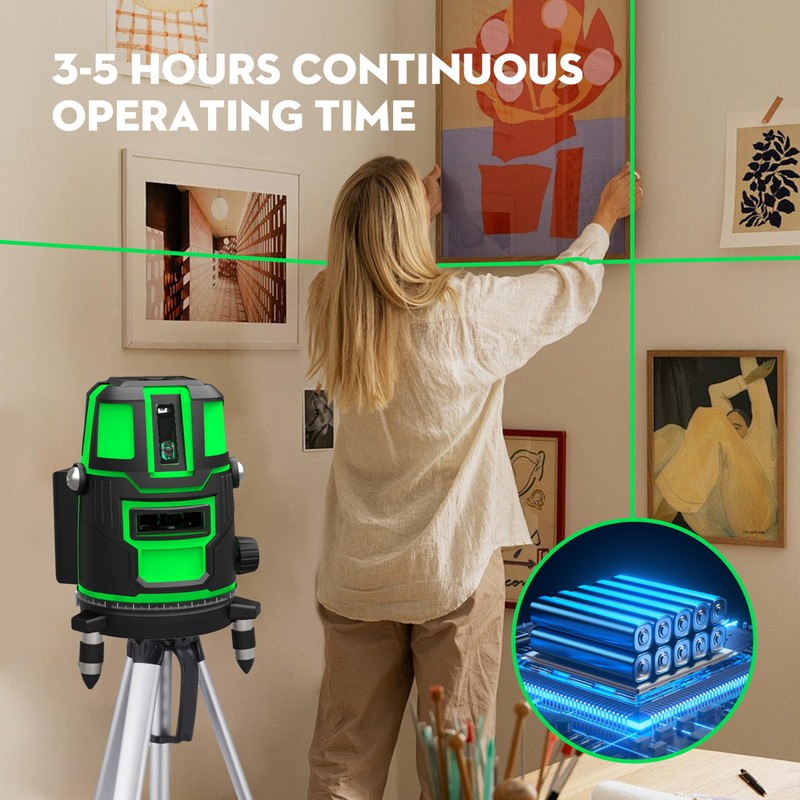 5 Lines Laser Level Tool 360 Self Leveling Precision Cross