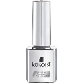 Kokoist Ultra Glossy Non-Wipe Top Coat Gel, 0.2 fl oz (7 ml), UV/LED Compatible, Gel Nails