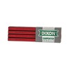 DIXON Industrial Carpenter Pencils, Hard Graphite Core, Red/Black, 7", 12-Pack