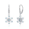 Snowflake Earrings for Women Sterling Silver Christmas Snowflower Stud Earrings