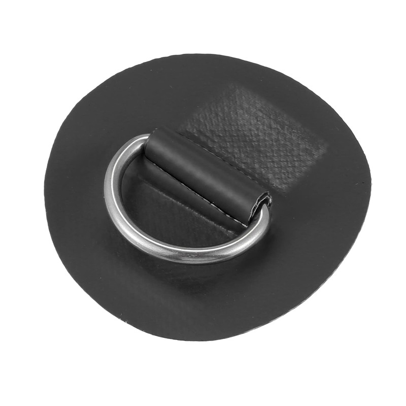 X AUTOHAUX D-Ring Patches PVC Stainless Steel Round D-Ring Pads