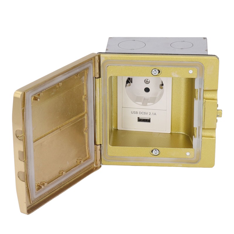 Floor Power Socket Embedded Installation USB Waterproof Dust Proof Recessed