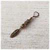 Bronze and Leather Native American Feather Men Earring - Single