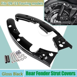 Unbranded Gloss Black Rear Fender Support Brackets For Harley Touring Electra Glide 09-13