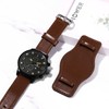 JewelryWe Leather Wristwatch for Men:Round Analog Quartz Calendar Watch Punk