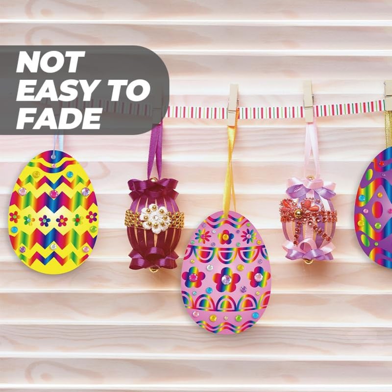 Healifty Easter Scraper Set with 8 Easter Eggs Creative Craft