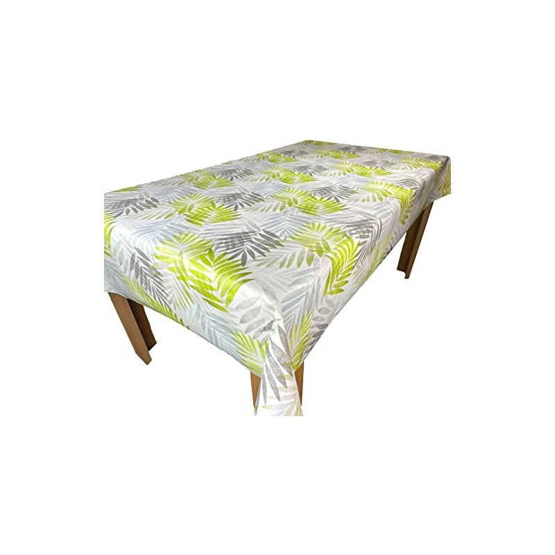Karina Home Exotic Palm Leaves Grey and Green Wipe Clean