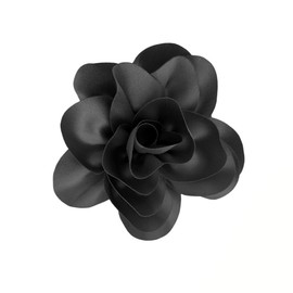 Black Flower Brooch Pin for Women Floral Hair Clip for Women Wedding Accessories Flower Barrettes Big Floral Brooches Lapel Pins for Clothes Flower Accessories for Women Christmas Birthday Gifts