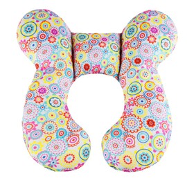 Baby Travel Pillow, KAKIBLIN Baby Neck Pillow Baby Head Support for car seat, Pushchair, Baby Neck Support Flower