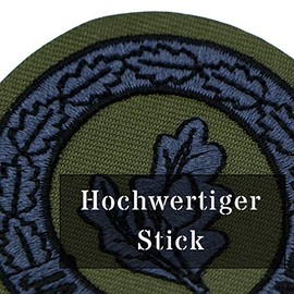 Café Viereck ® German Army Hunting Command Leader Badge Embroidered Patch 5.7 x 6.3 cm (Inner Circle Olive Green)