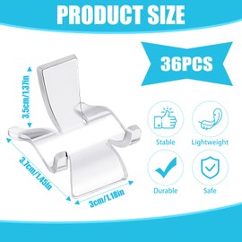 DARENYI 36Pcs Rock Display Stand Small Acrylic Rock Holder Crystal Clear Collectibles Display Stand Plastic Display Easel Stands Pedestal for Crystal Geodes Mineral Agate Fossil Coral Gemstone