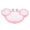 Crab Suction Plate with Suction Cup Base Silicone Divided Plate