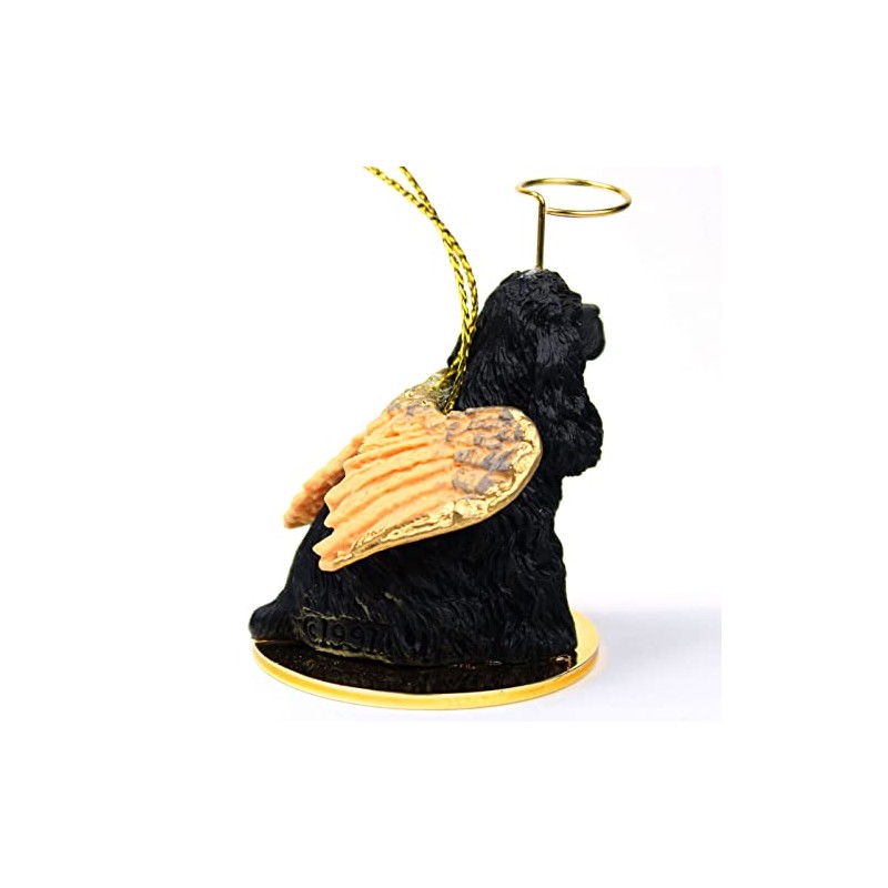 Cocker Spaniel Angel Dog Ornament - Black