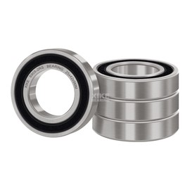 XiKe Pack of 4 6905-2RS Ball Bearings 25 mm x 42 mm x 9 mm, Deep Groove Ball Bearing with Seals, Suitable for DIY, Lathe, 3D Printers, Motors, Generators and Garden Tools etc.
