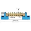 Wobekuy 8 Terminal Bus Bar Terminal Block 10 Pack Brass