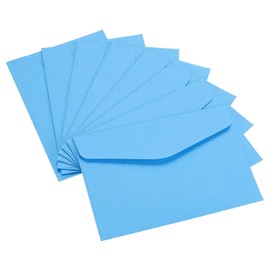 PATIKIL Mini Envelopes, 60 Pack Paper Blank Small Items Storage Business Card Holder for Greeting Note Party, Blue