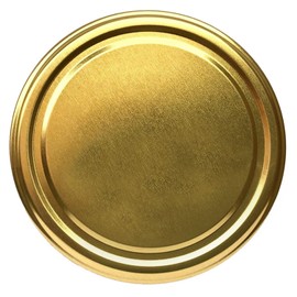 Twist-off lid TO82, screw lid diameter 82 mm, lid for glasses, colour: gold (50)