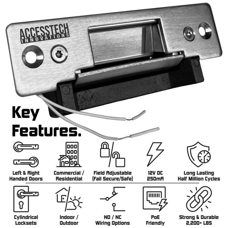 Heavy Duty Electric Strike Door Lock ANSI Standard Access Control