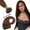 Elailite Bundle Extensions Real Hair #4 Medium Brown 55 cm