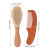 BESPORTBLE 1Set Wooden Comb Wool Brush for Gentle Scalp Massage