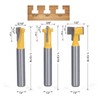 3Pcs Keyhole Router Bits Set 1/4in Shank T Slot Routers