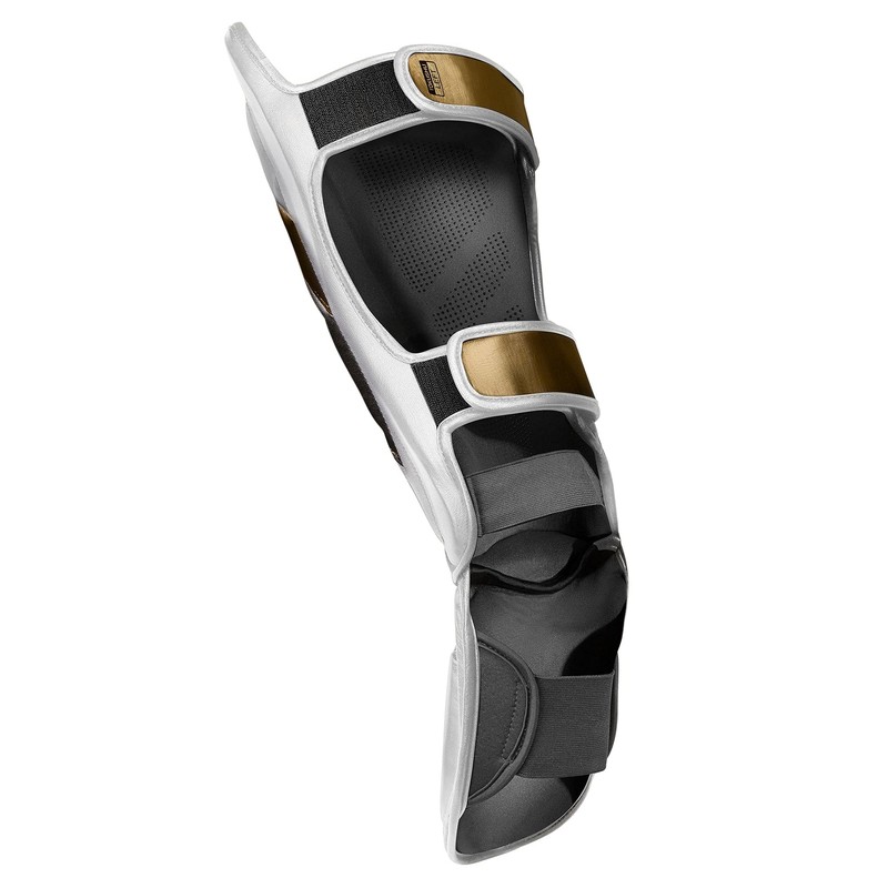 Hayabusa T3 Striking Shinguards - White/Gold, Medium