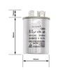 HUABAN 2 Pieces 8 uF Start Capacitor CBB65 450V 50/60Hz